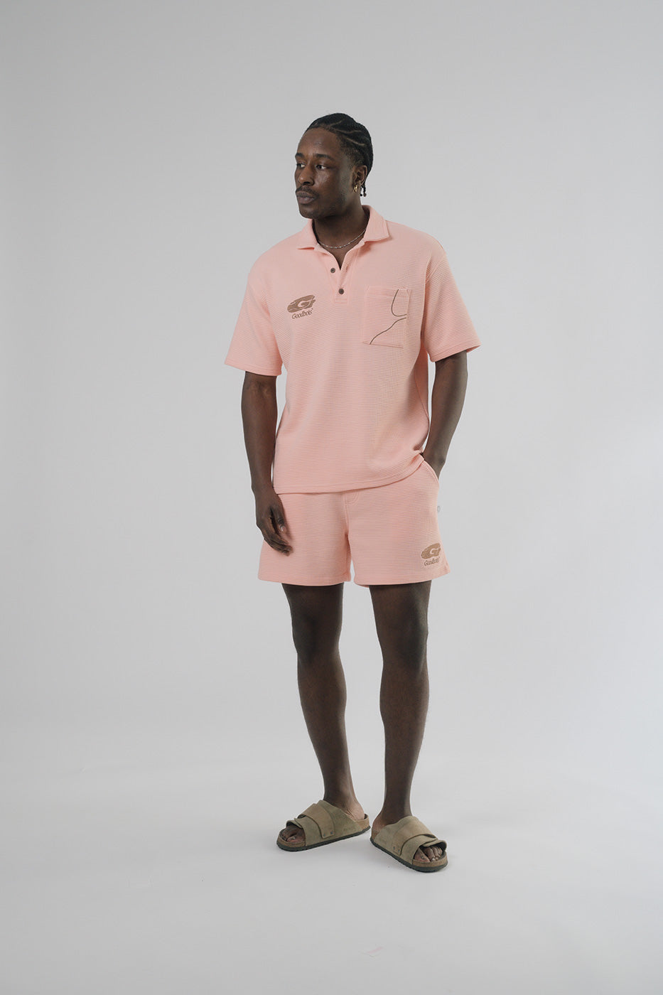 G-STONE PIQUE SHIRT CORAL