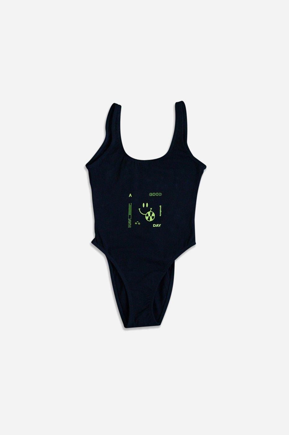 SMILEY SWIMSUIT BLK