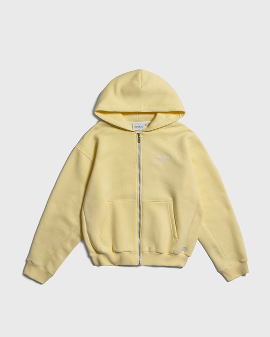 BOYFRIEND ZIP HOODY YELLOW