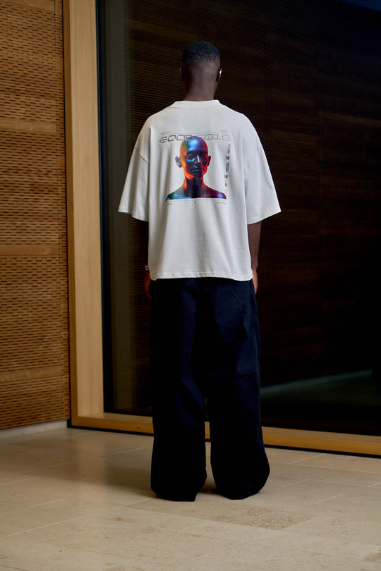 CRISIS OVERSIZE MOCKNECK T-SHIRT GREY