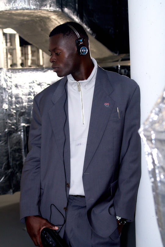 OG CORE BLOCK HALFZIP GREY