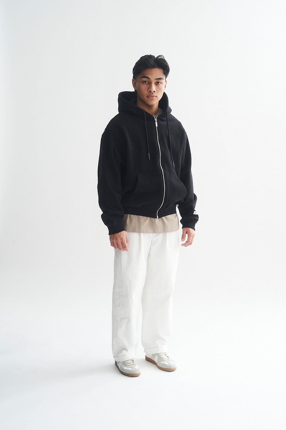 NOSTALGIA ZIP HOODY BLACK