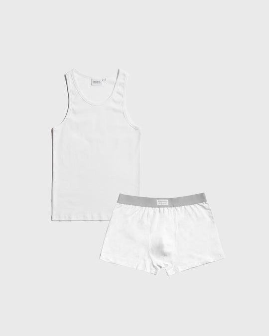 MEN UNDERWEAR SET WHITE