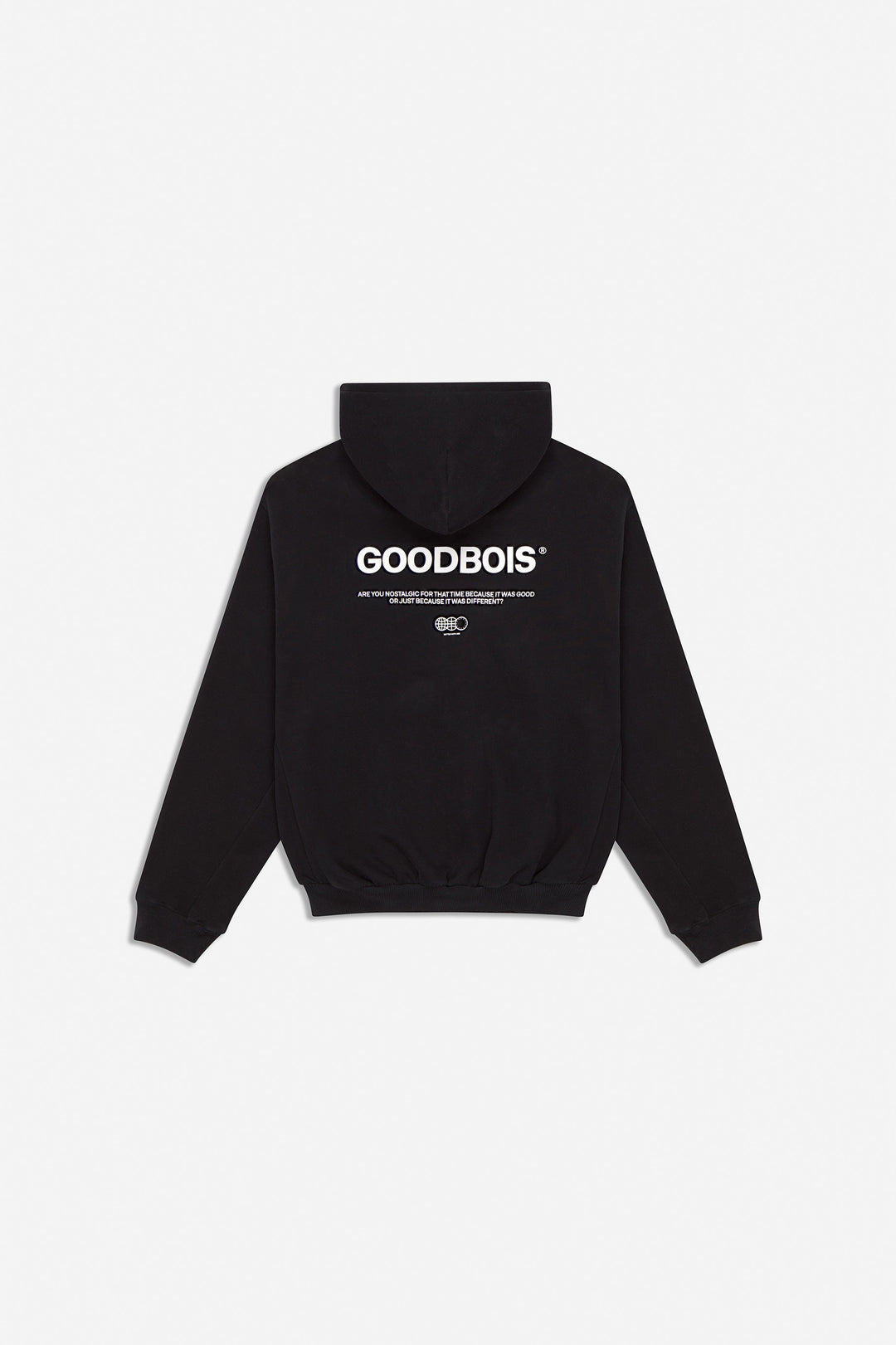 NOSTALGIA ZIP HOODY BLACK