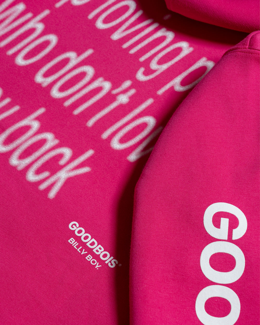 NO LOVE HOODY PINK