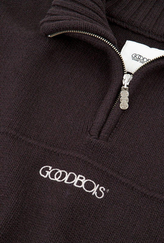 OG CORE KNIT HALFZIP BLACK