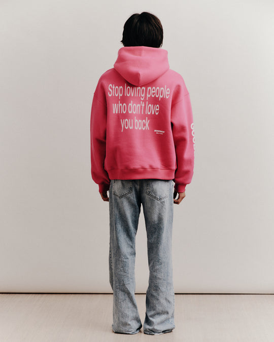 NO LOVE HOODY PINK