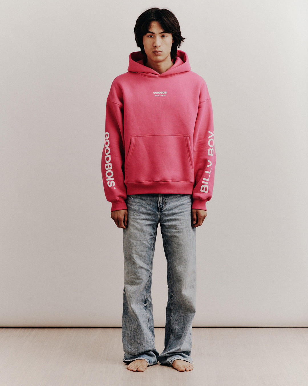 NO LOVE HOODY PINK