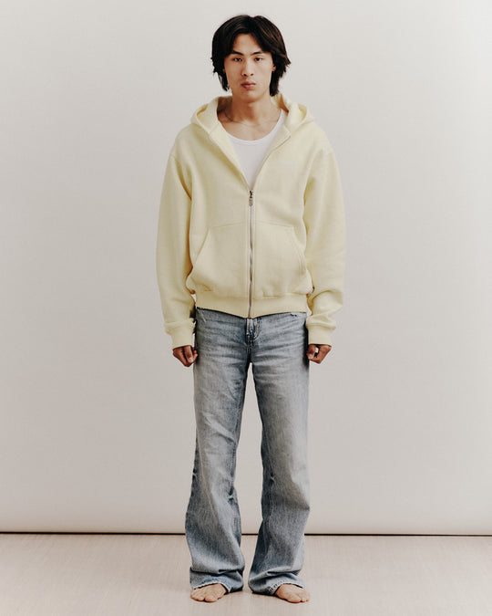 BOYFRIEND ZIP HOODY YELLOW