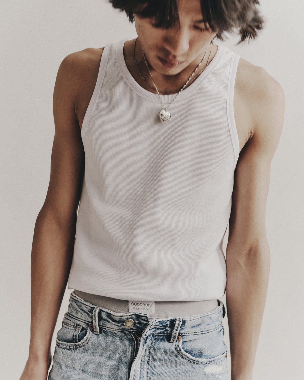 BOYFRIEND TYPE TANKTOP WHITE - SHIPPING 14.07.26