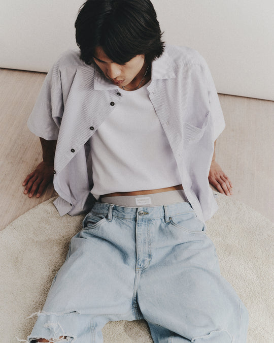 RIZZ BUTTON SHIRT GREY