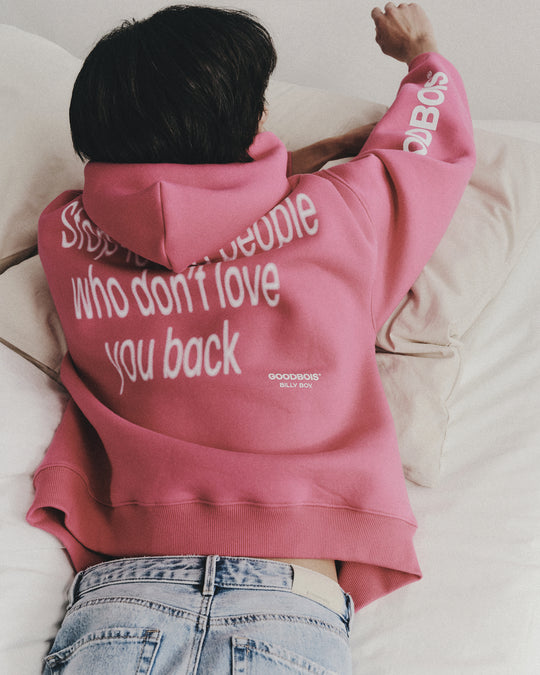 NO LOVE HOODY PINK