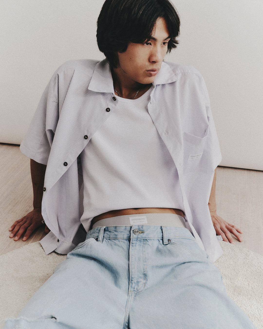 RIZZ BUTTON SHIRT GREY