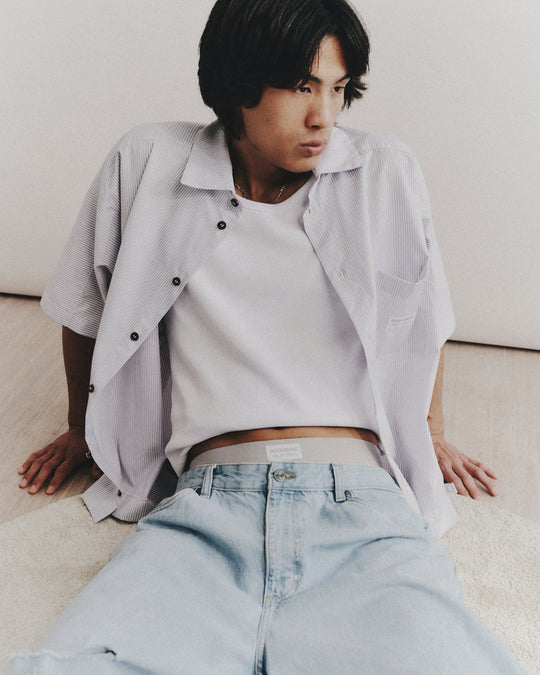 RIZZ BUTTON SHIRT GREY