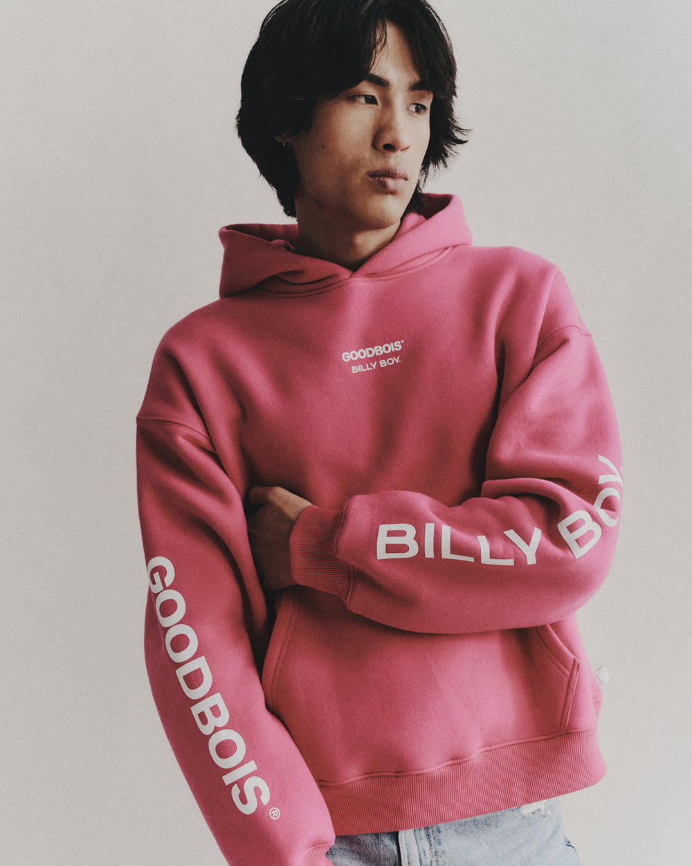 NO LOVE HOODY PINK