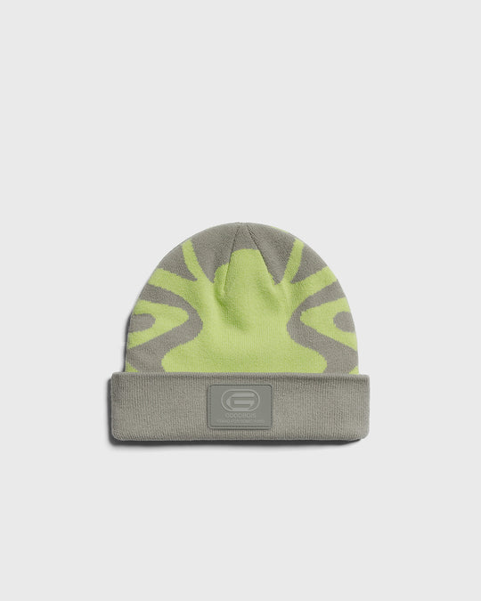 CODE KNIT BEANIE GREY/GREEN