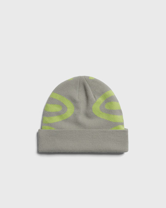 CODE KNIT BEANIE GREY/GREEN