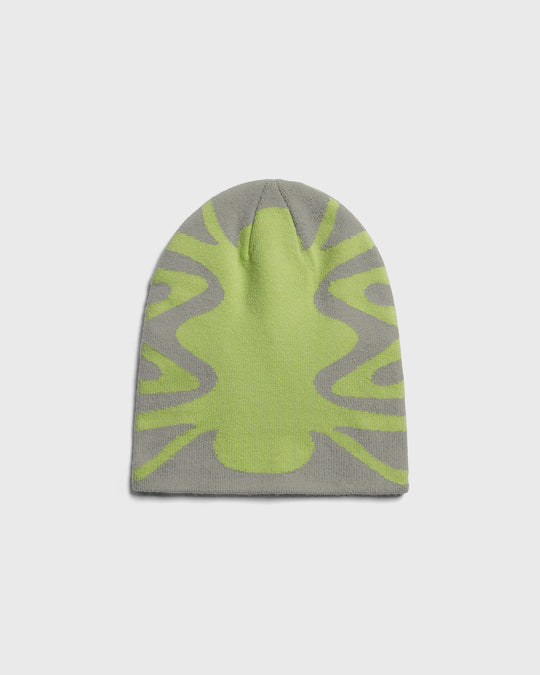 CODE KNIT BEANIE GREY/GREEN