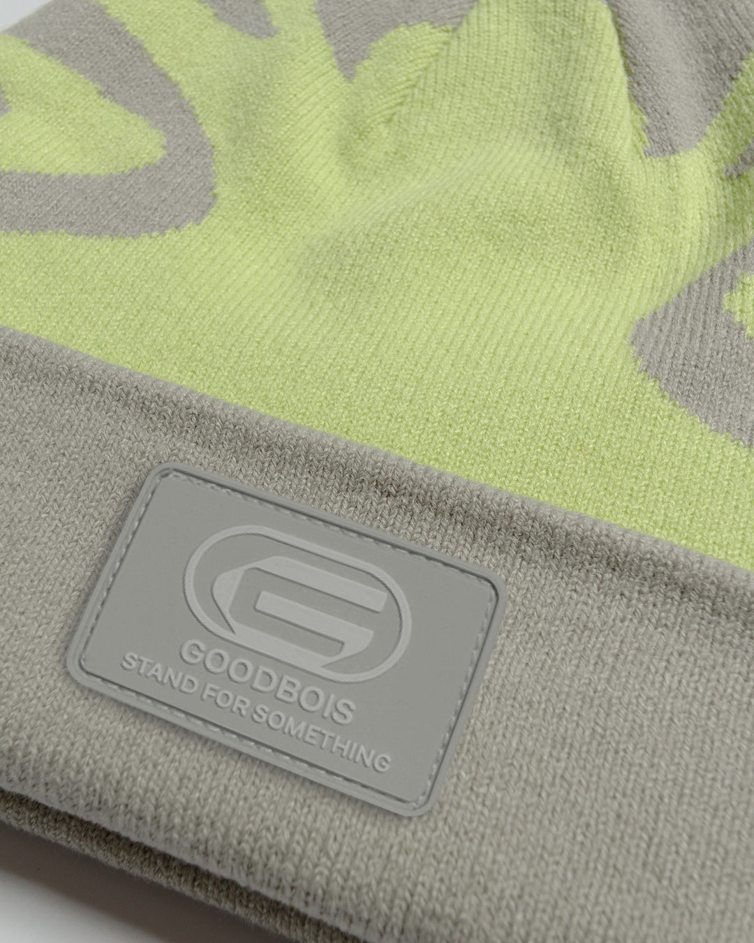 CODE KNIT BEANIE GREY/GREEN