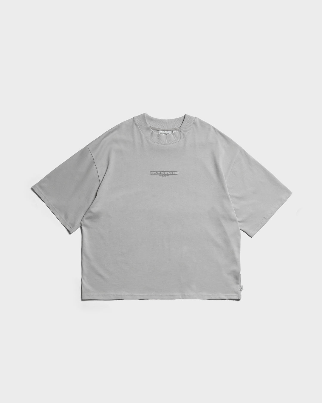 CRISIS OVERSIZE MOCKNECK T-SHIRT GREY