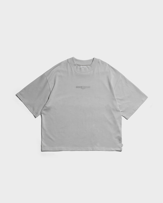 CRISIS OVERSIZE MOCKNECK T-SHIRT GREY