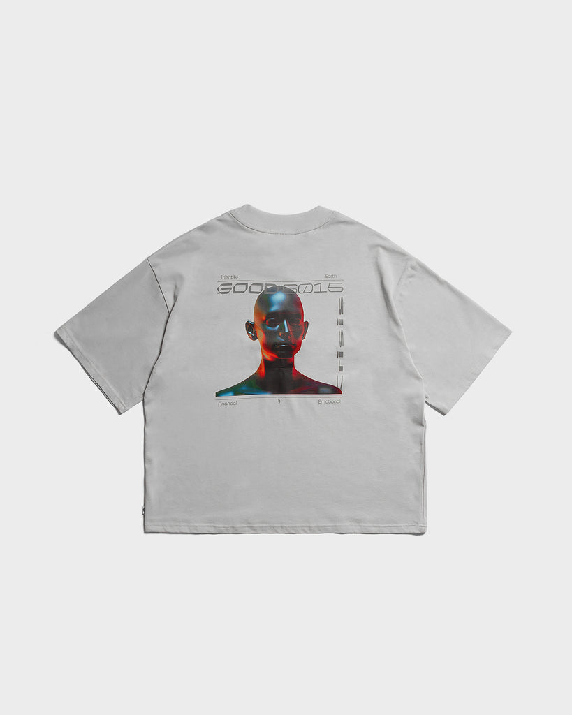 CRISIS OVERSIZE MOCKNECK T-SHIRT GREY – GOODBOIS