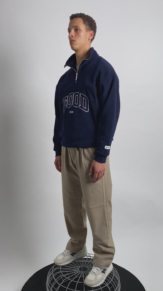 ALUMNI FLEECE HALFZIP NAVY