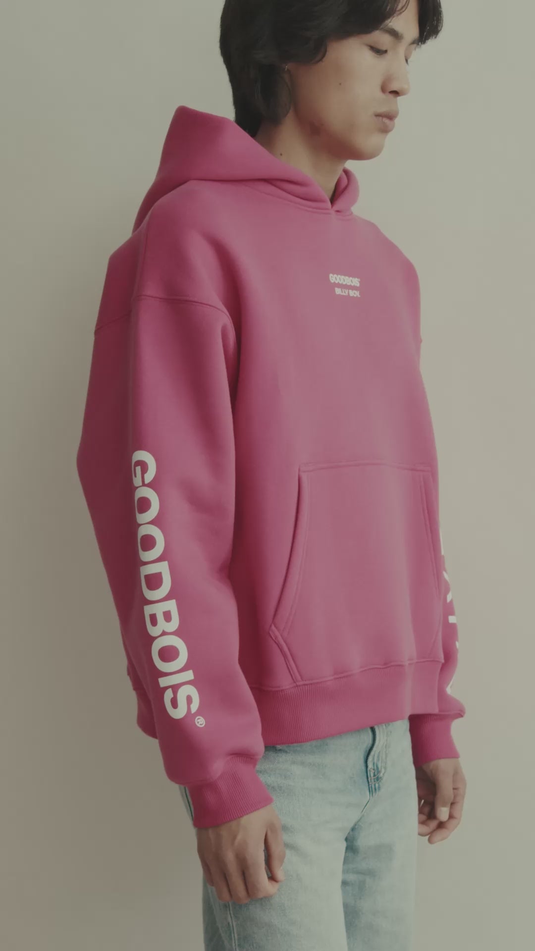 NO LOVE HOODY PINK