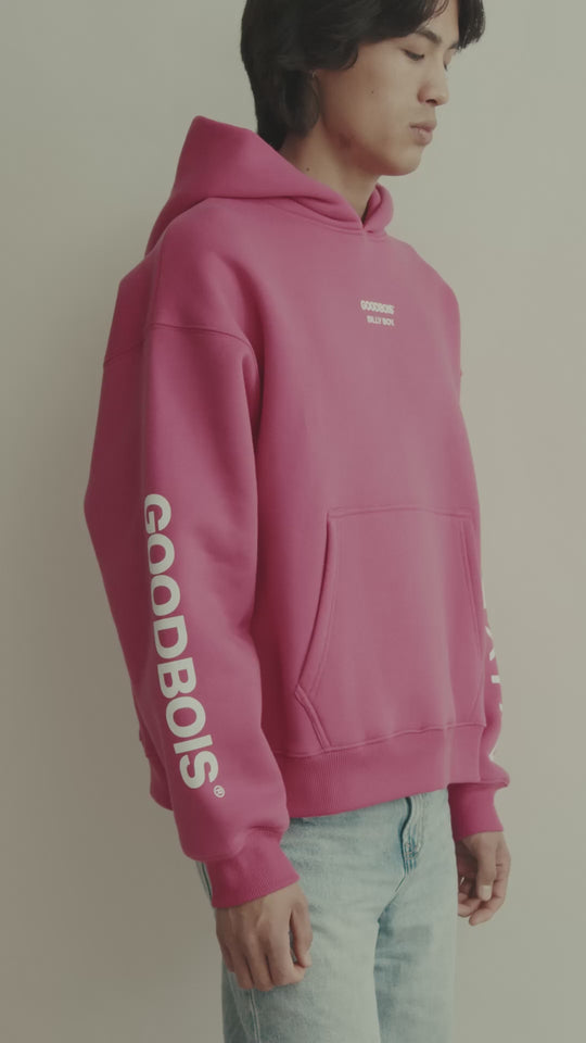 NO LOVE HOODY PINK