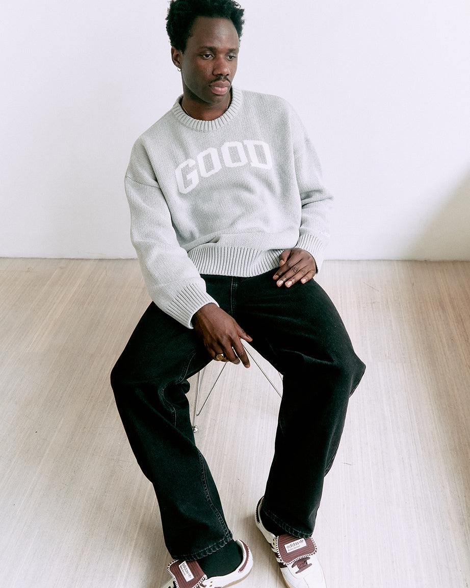 ALUMNI KNIT CREWNECK GREY