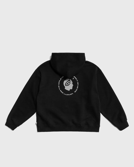 WORLD HOODY BLACK