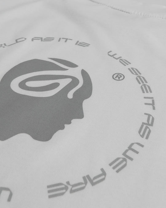 WORLD OVERSIZE MOCKNECK T-SHIRT WHITE