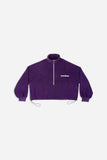 OFF FLEECE CROP HALFZIP PURPLE
